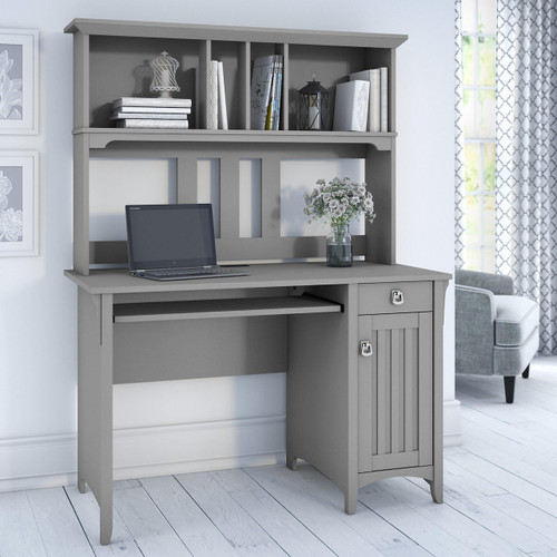 Bush Business Furniture Bush Furniture Salinas Small Computer Desk with Hutch in Cape Cod Gray 