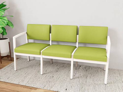  Lesro Lenox Steel Collection 3 Seat Reception Sofa Bench LS3101 