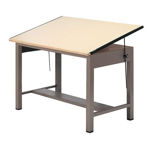 Safco Products Safco Ranger Steel 4-Post 5' Heavy Duty Drafting Table with Adjustable Surface