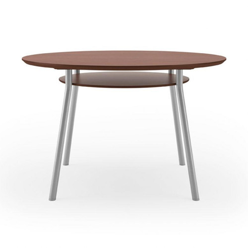  Lesro Mystic 42" Round Meeting Table with Shelf (Available with Power!) 