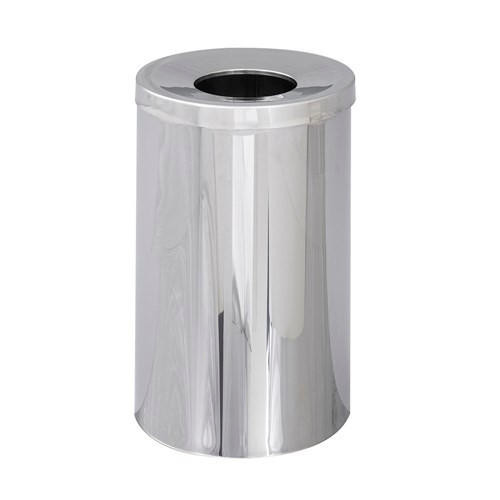 Safco Products Safco Reflections Open Top Chrome Receptacle 9695 