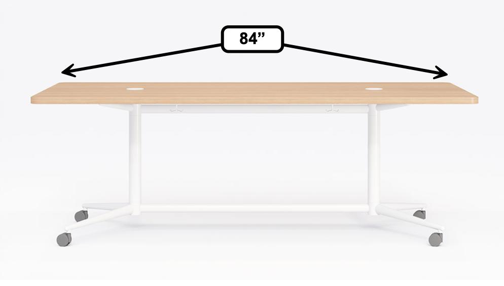 KFI Studios KFI Vaux 7' Rounded Edge Rectangular Conference Table (Power Options!) 