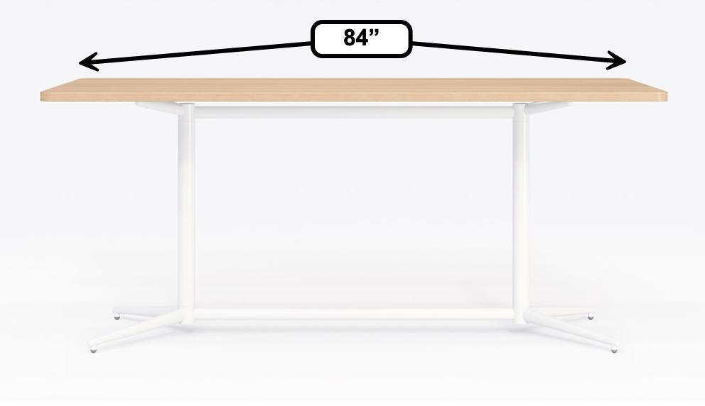 KFI Studios KFI Vaux 7' Rounded Edge Rectangular Counter Height Conference Table (Power Options!) 