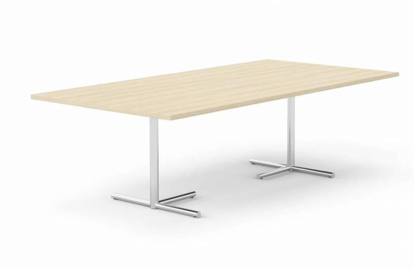 Global Total Office Global 8' Rectangular Conference Table with Metal Base GCR8WR (Available with Power!) 