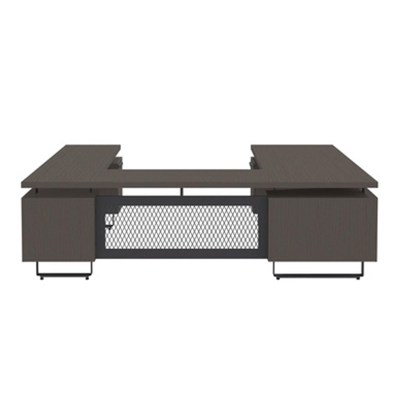  Office Source Palisades Gauntlet Gray U-Desk EV7230U 