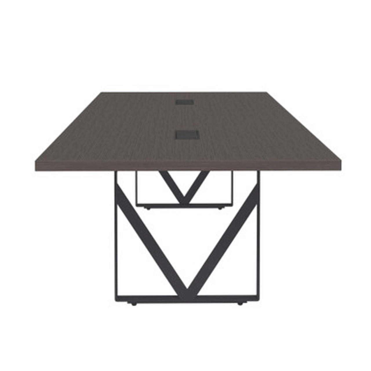  Office Source Palisades 8' Rectangular Gauntlet Gray Conference Table EVT8 (Available with Power!) 