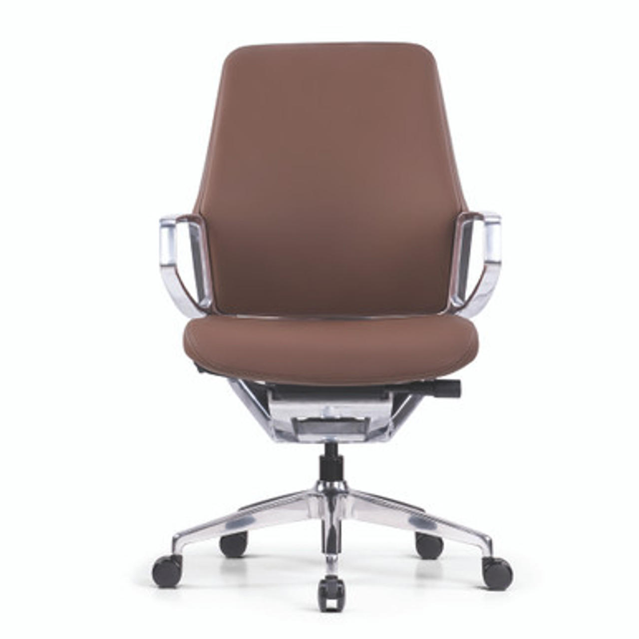  Office Source Veneto Executive Mid-Back Chair with Polished Aluminum Frame 301ML 
