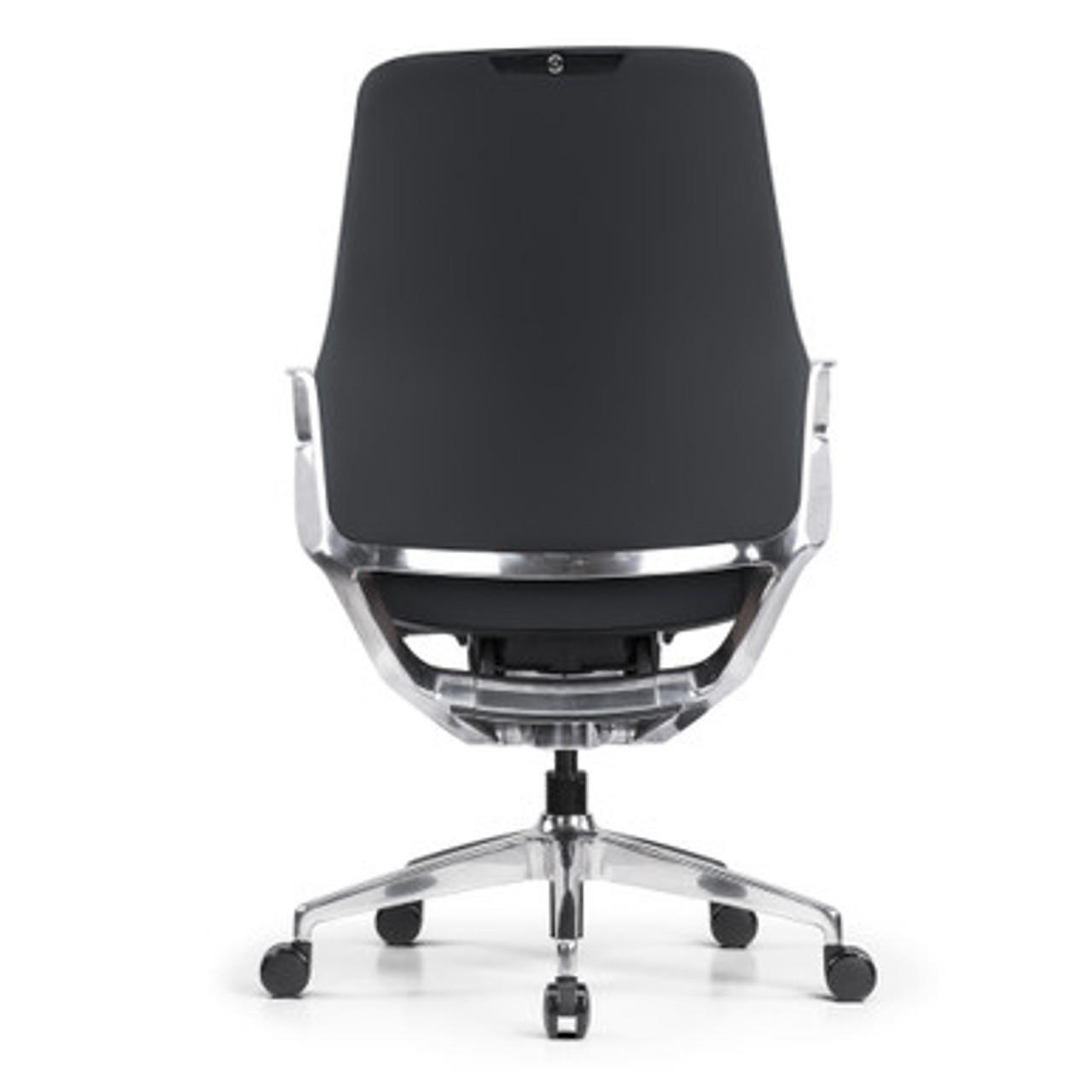  Office Source Veneto Executive Mid-Back Chair with Polished Aluminum Frame 301ML 