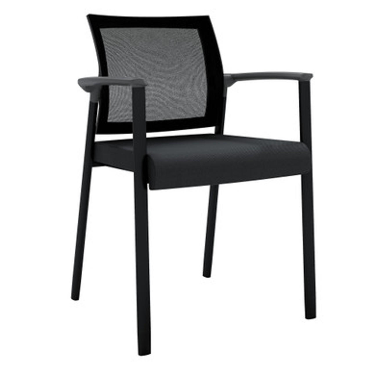  Office Source Oslo Stackable Mesh Back Side Chair 604MMF (Includes Casters!) 