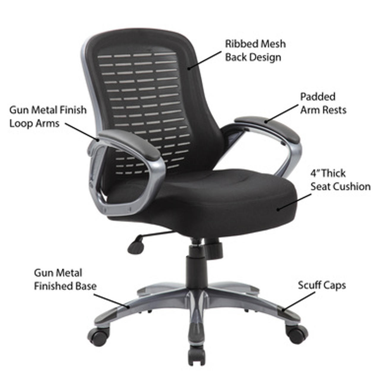 Office chair 2025 padded seat