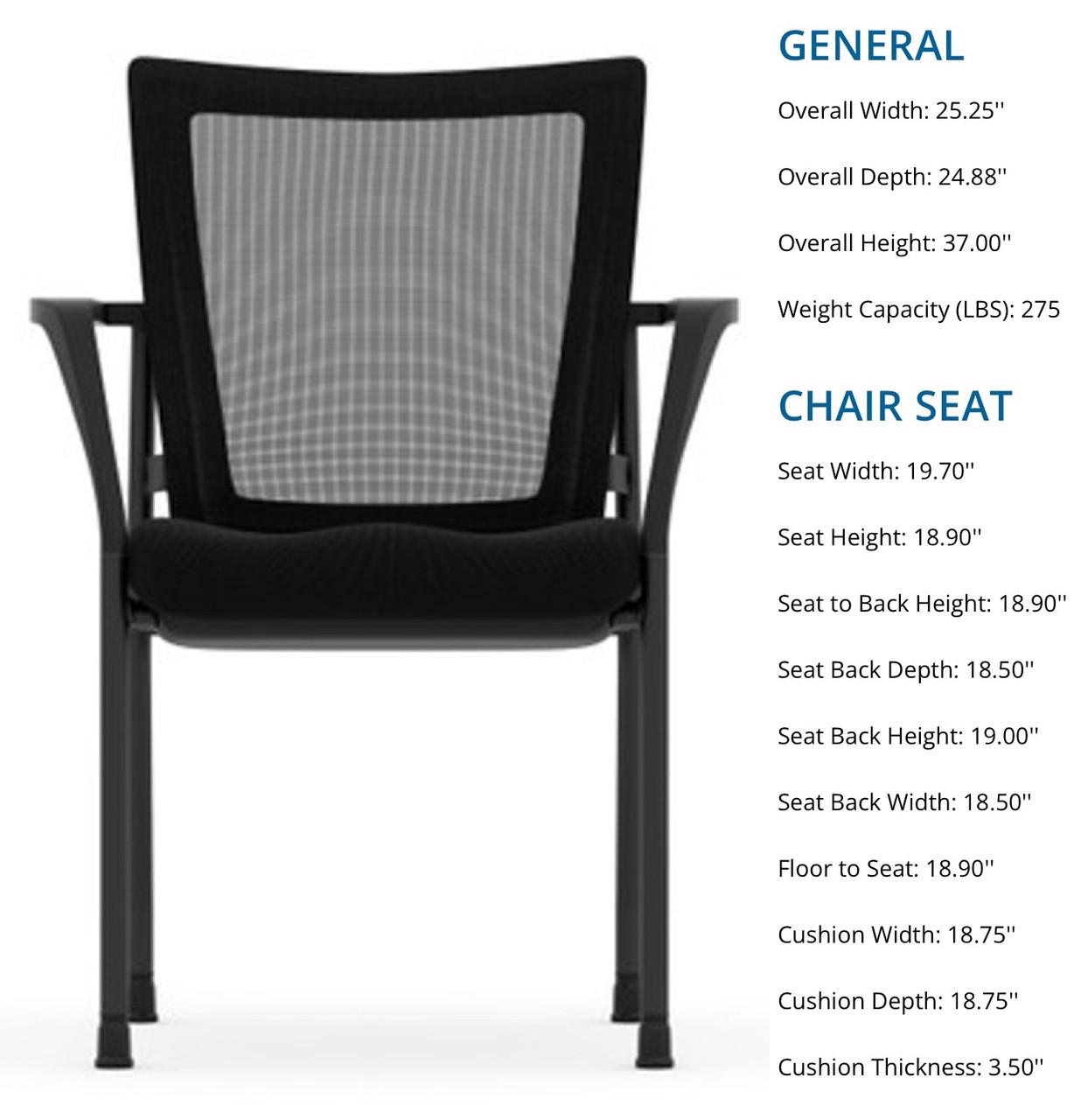 Office Source CoolMesh Stackable Guest Chair 7944GNSF