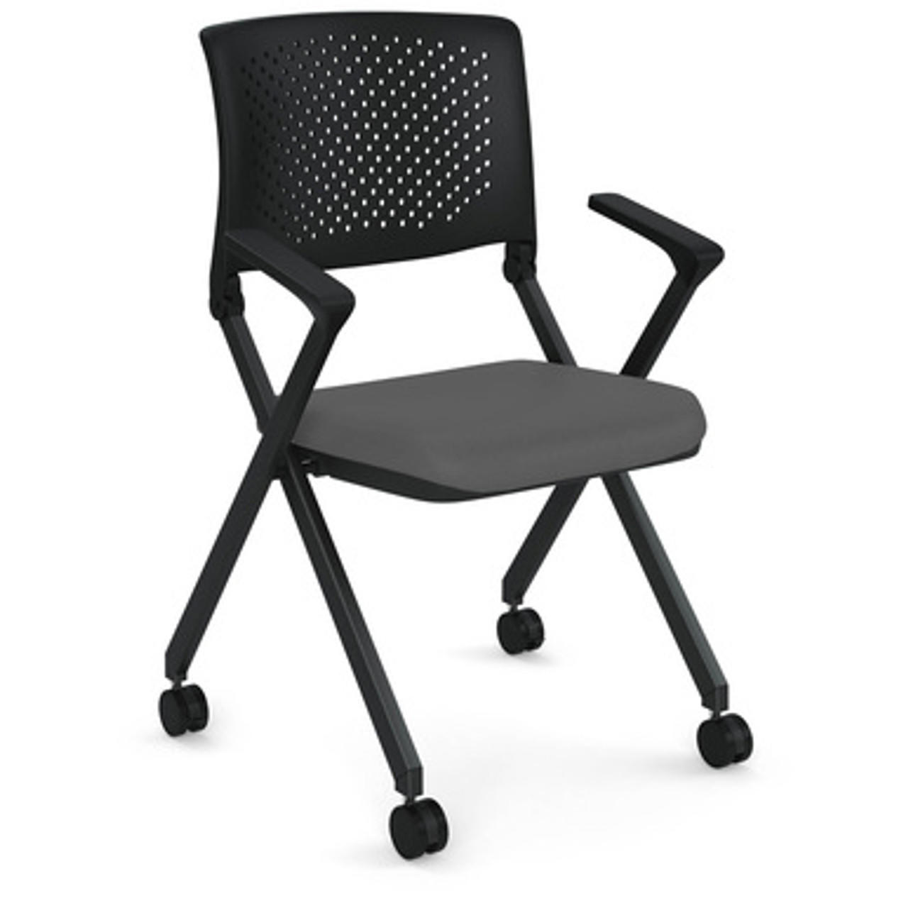  Office Source Julep Nesting Chair with Arms and Casters 5494NSF 