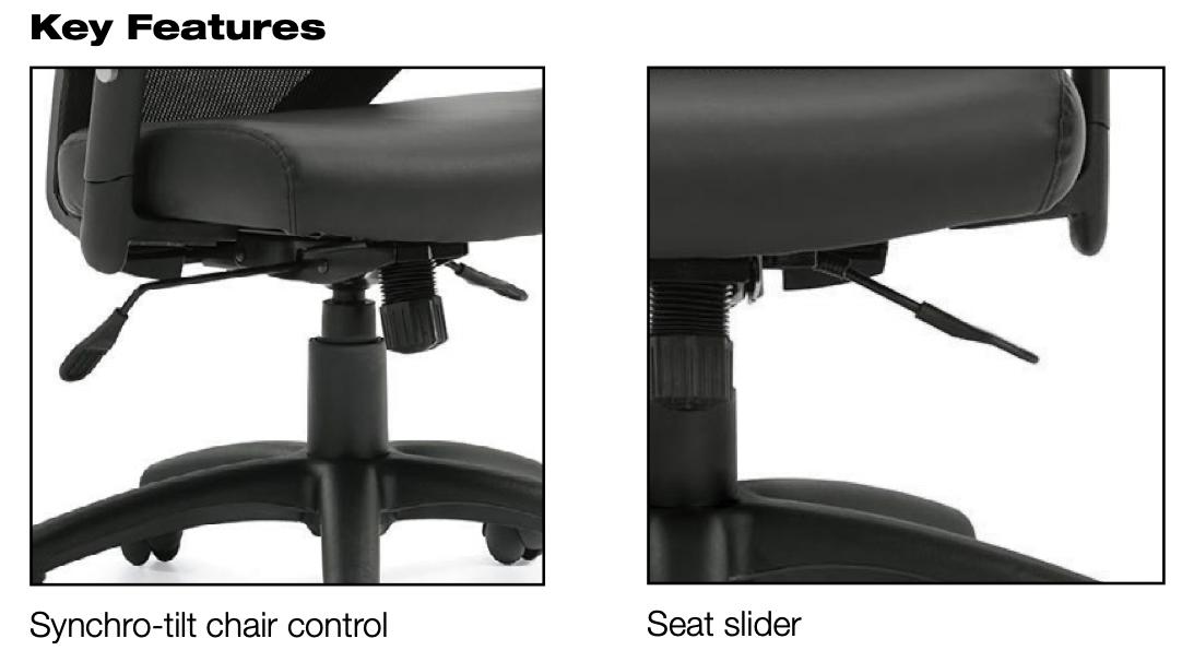 Offices To Go Contemporary Mesh Synchro-Tilter Ergonomic Chair OTG10704B