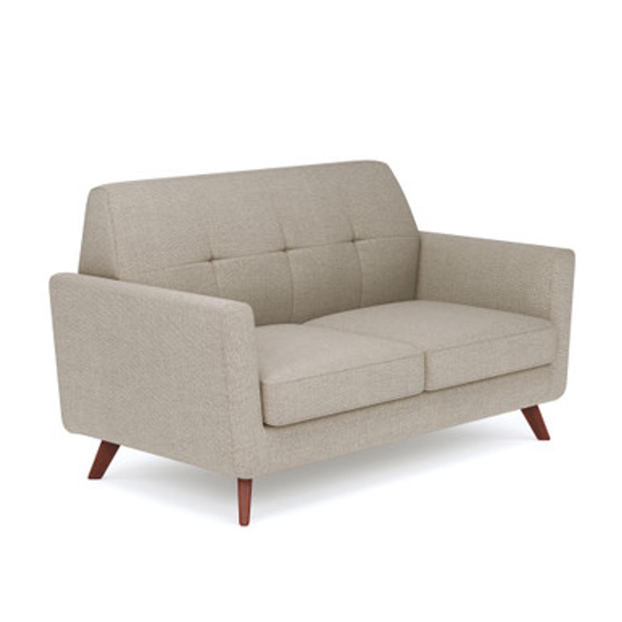 Office Source Partridge Collection Loveseat with Wood Legs 50611F