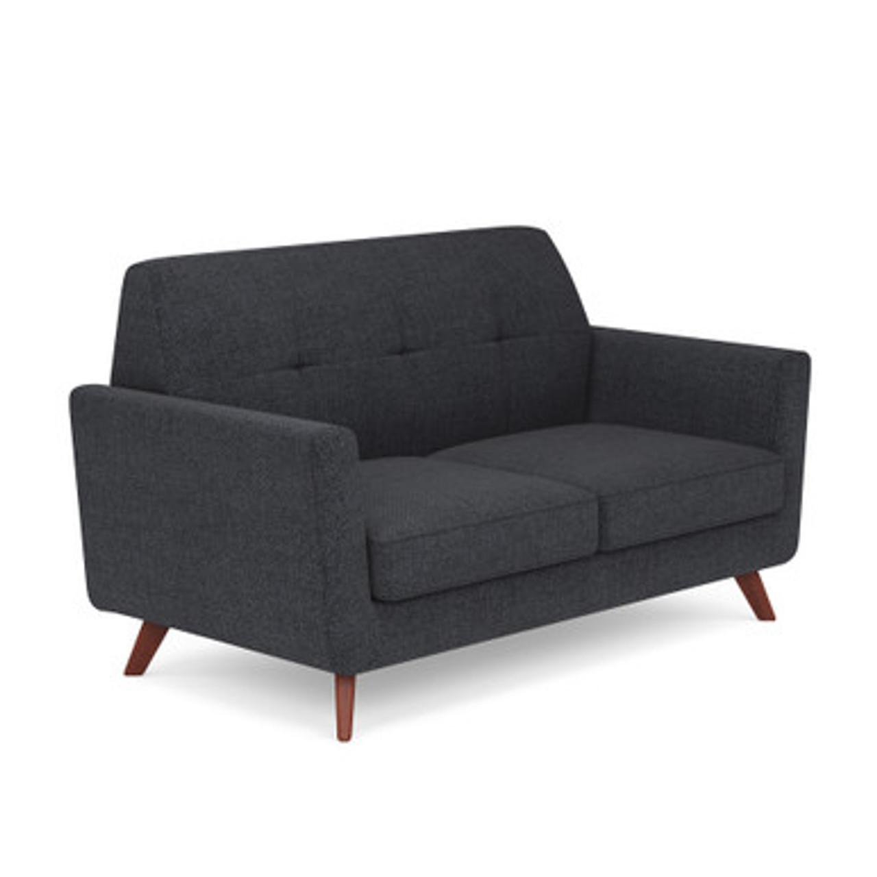 Office Source Partridge Collection Loveseat with Wood Legs 50611F