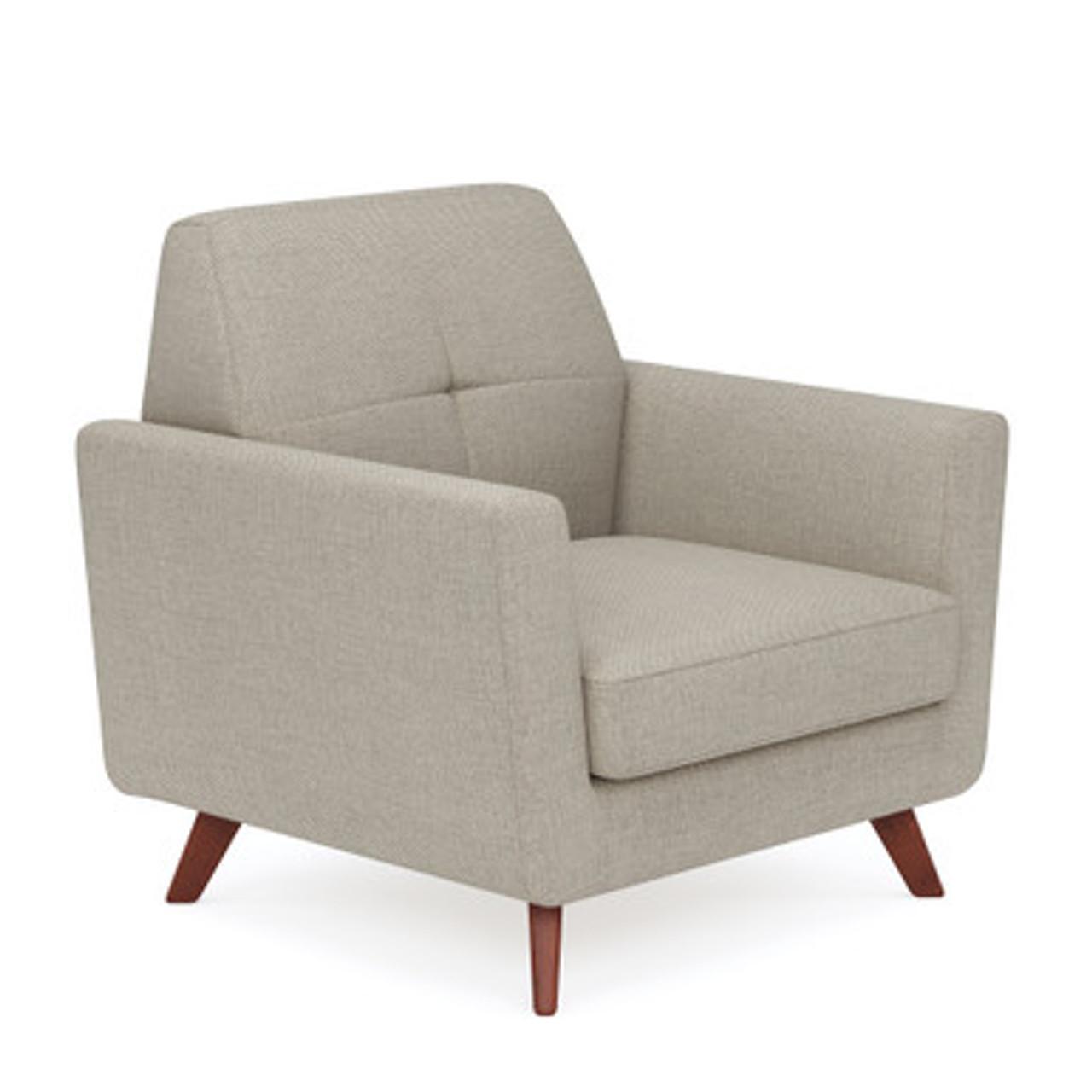 Office Source Partridge Collection Club Chair with Wood Legs 50601F