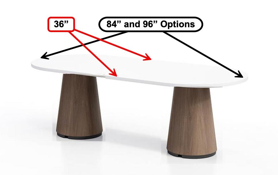 KFI Studios KFI Ember Contemporary Racetrack Conference Room Table (Size and Power Options!) 