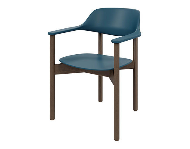 KFI Studios KFI Arbor Wood Side Chair with Wipe Clean Poly Seat 6801 