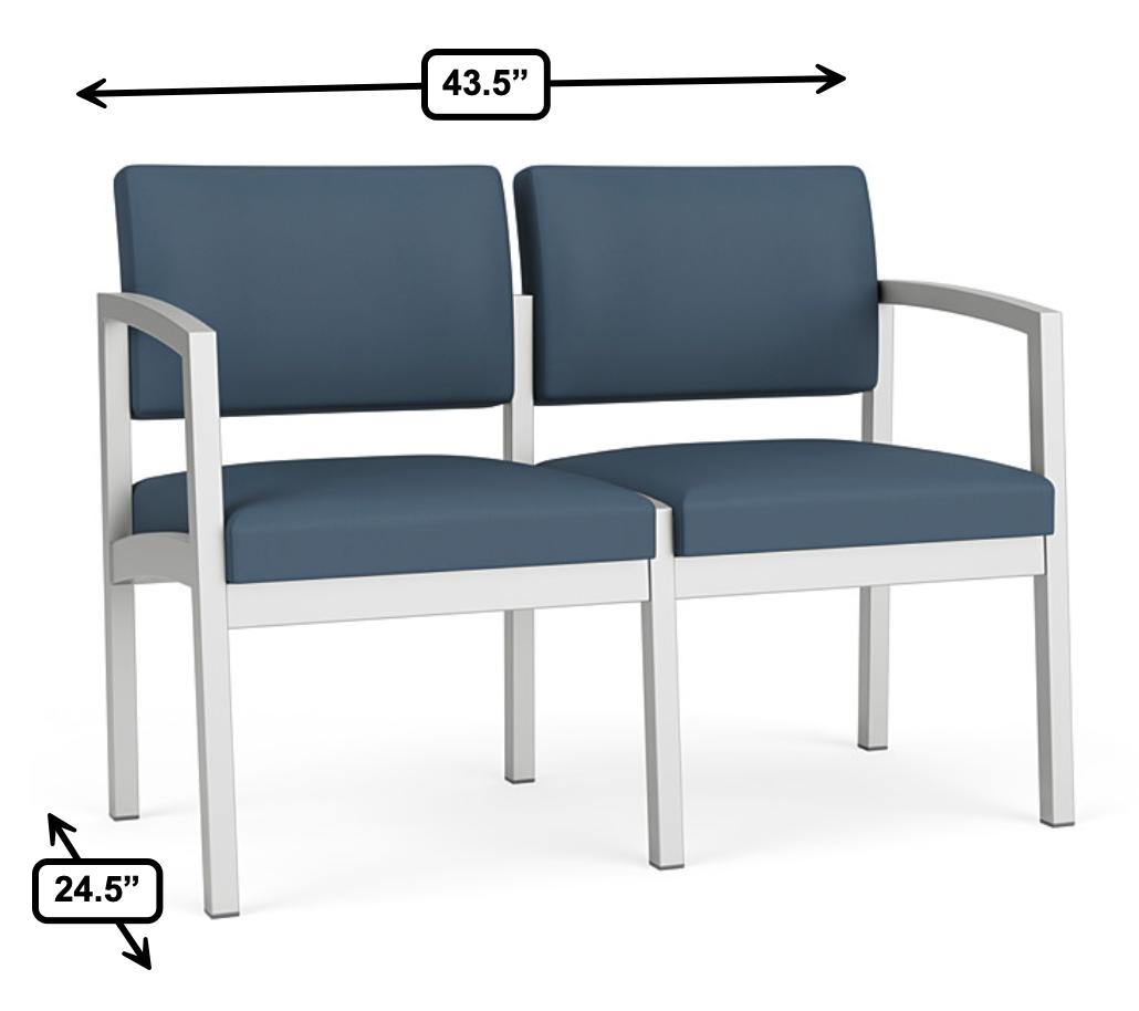  Lesro Lenox Steel Collection 4 Person Guest Reception Seating Layout LS10012 