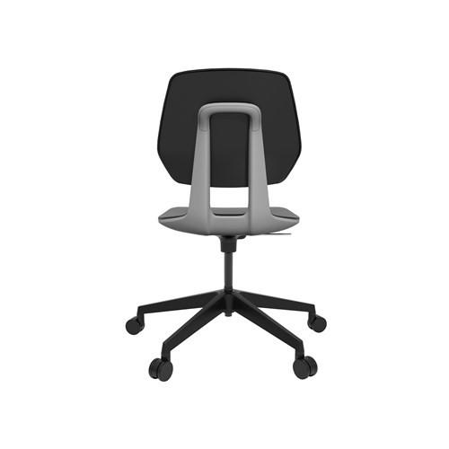 Safco Products Safco Commute Black Poly Easy Clean Task Chair with Gray Back Handle 7825 