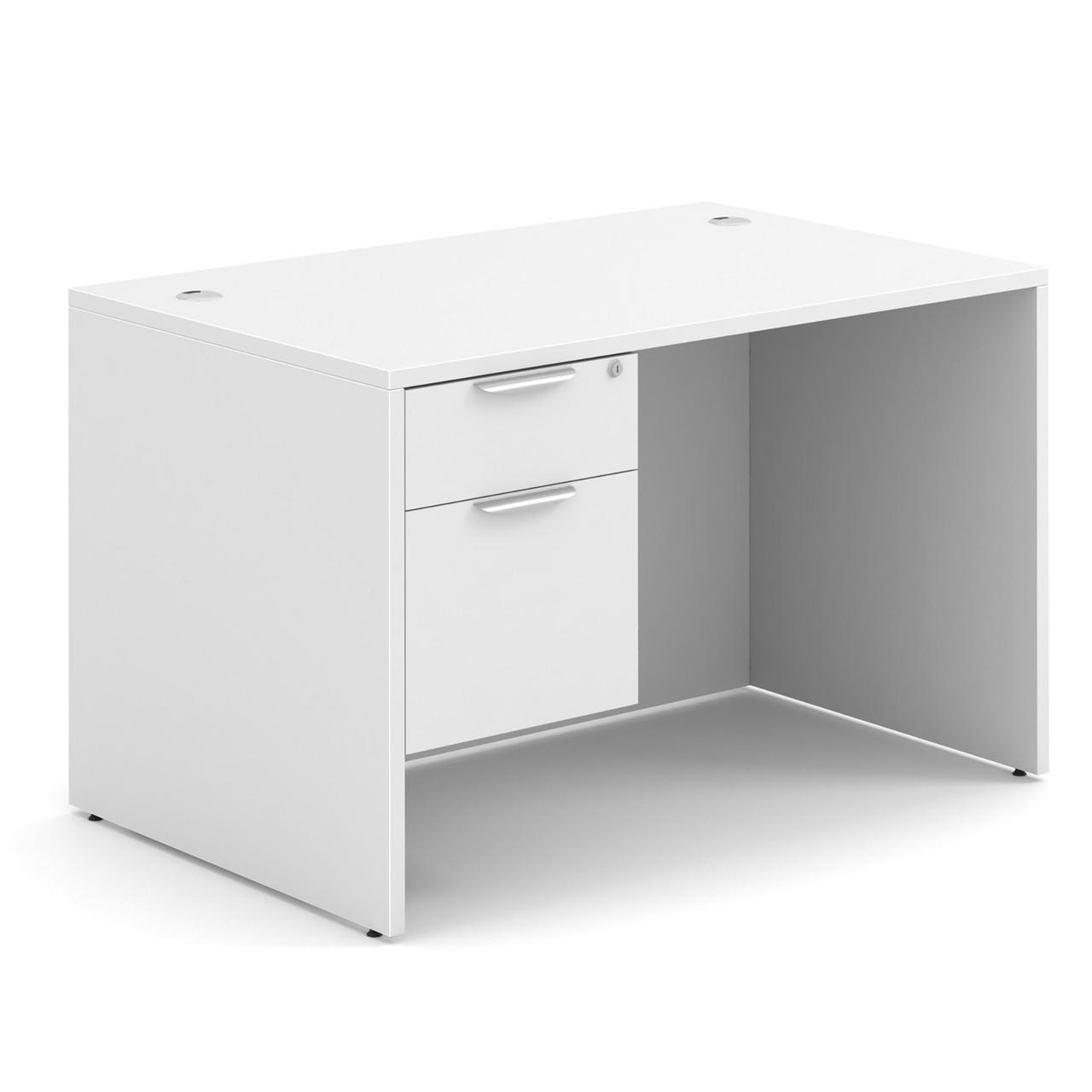  Office Source OS Laminate 48"W x 30"D Small Executive Desk with Storage SGLHDPL121 