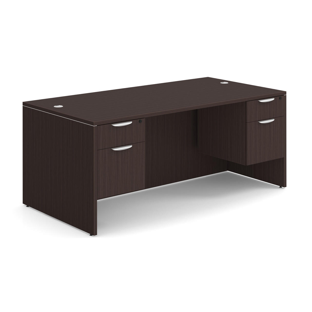  Office Source OS Laminate 71" x 36" Double Suspended Pedestal Desk DBLHDPL101 