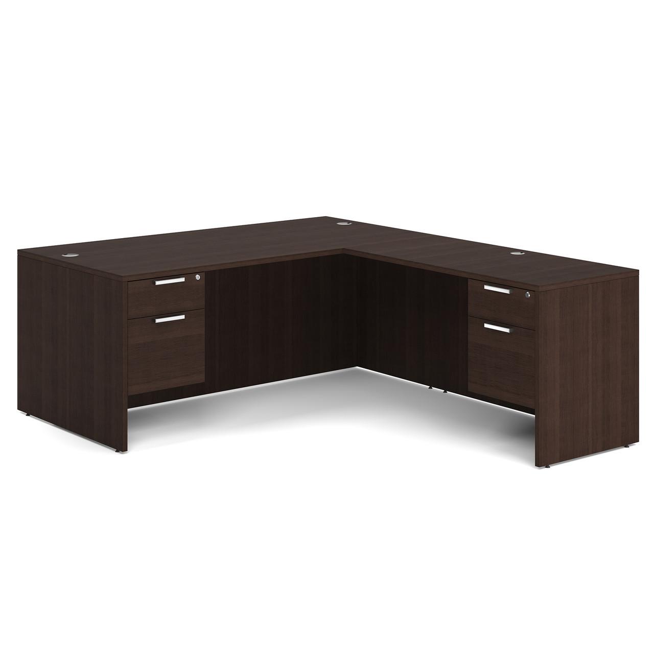  Office Source OS Laminate L-Shaped Office Desk DBLHLPL101 