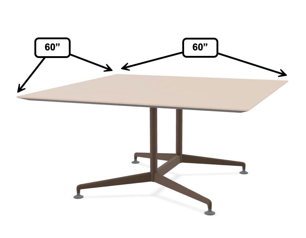  Special-T Zia 60"W x 60"D Large Square Meeting Table (Available with Power!) 