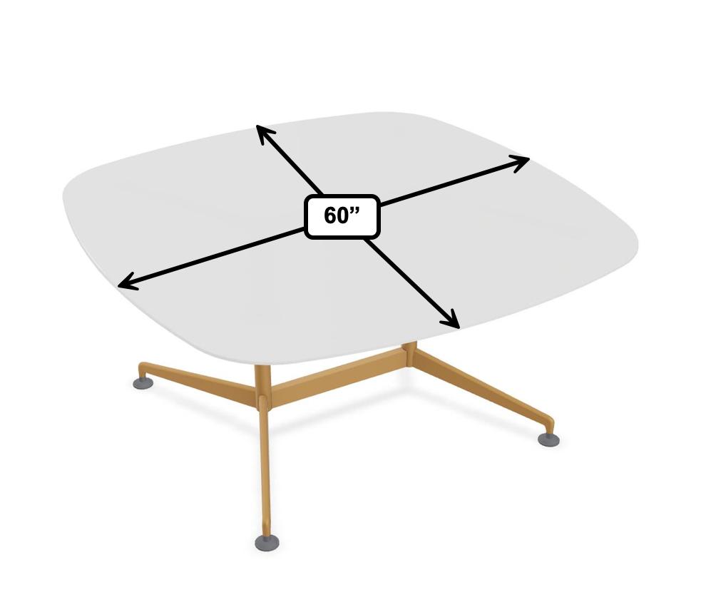  Special-T Zia 60"W x 60"D Soft Square Meeting Table (Available with Power!) 