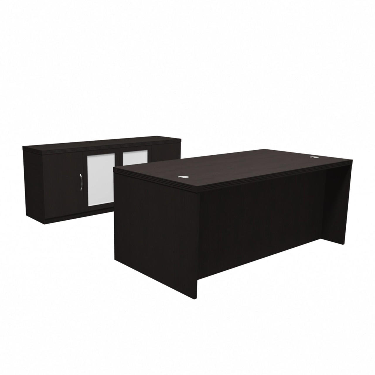 Mayline Group Mayline Aberdeen 72" Straight Front Desk with Low Wall Cabinet ABNT03