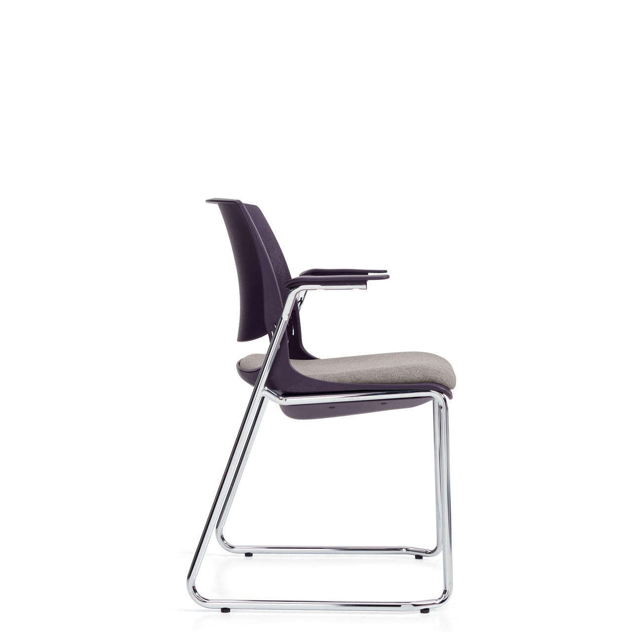 Global Total Office Global Rebound Sled Base Multi Purpose Stack Chair with Upholstered Seat R6APU
