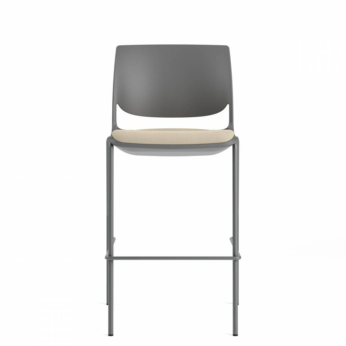Global Total Office Global Rebound Armless Bar Stool with Upholstered Seat R5BSNPU 