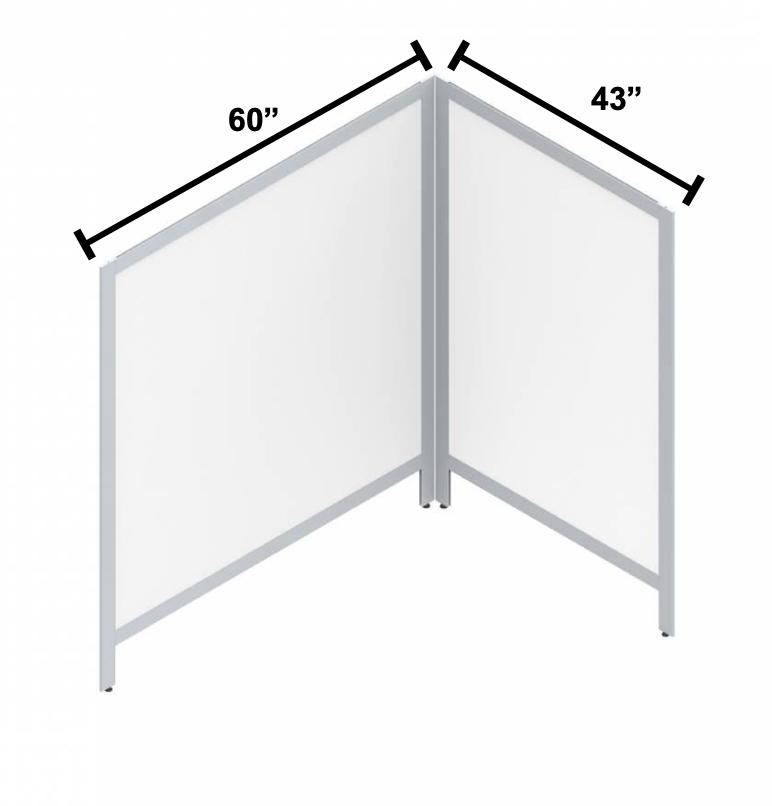 Global Total Office Global Freestanding L Shaped Room Divider Configuration GCPPL666043 