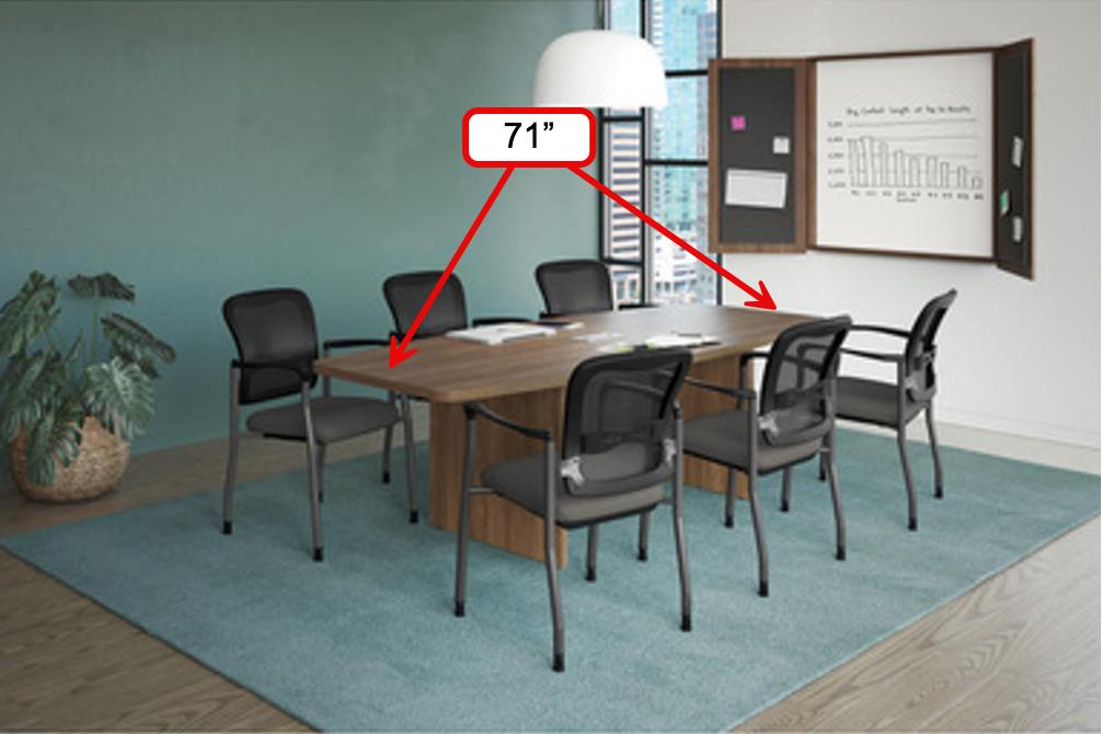  Office Source OS Laminate Small Boat Shaped Conference Table OSC25 