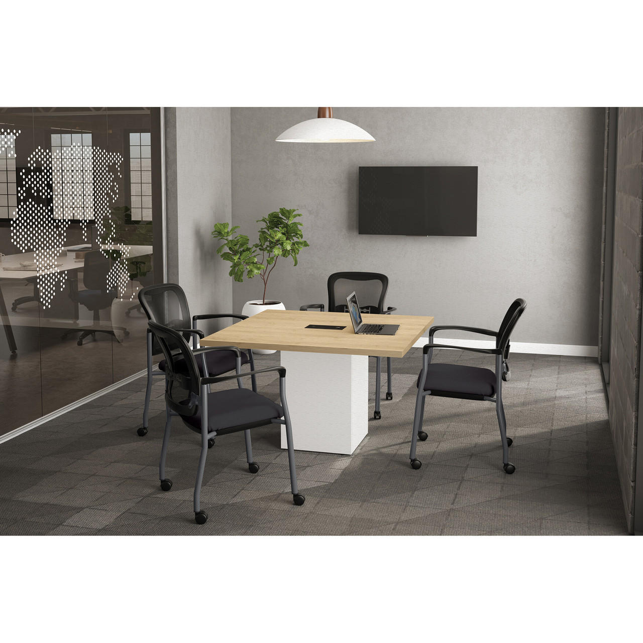  Office Source OS Laminate Square Meeting Table OSC27 (Available with Power!) 