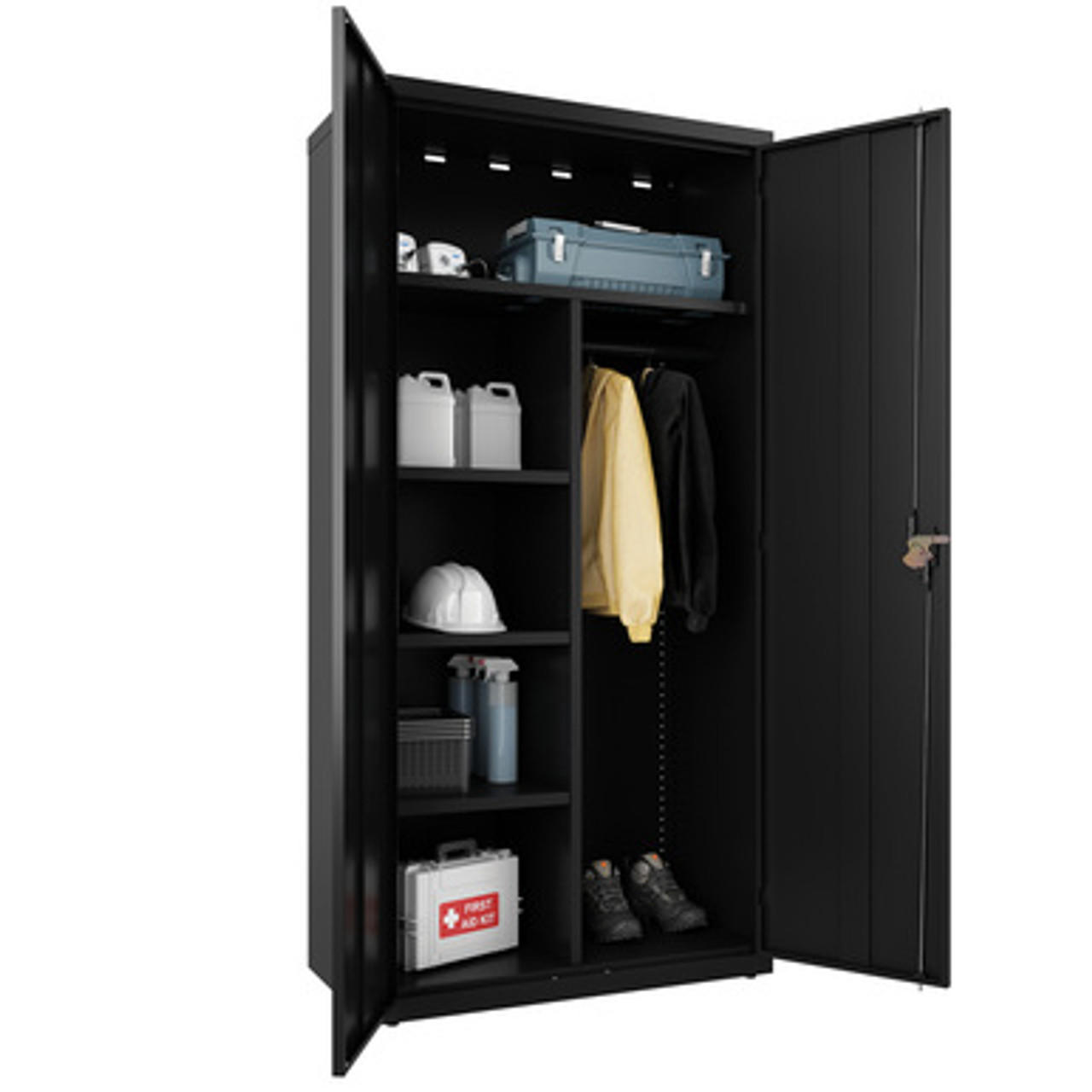 Choco closet◎　1207 Office Source Large Steel Storage and Wardrobe Cabinet Combo