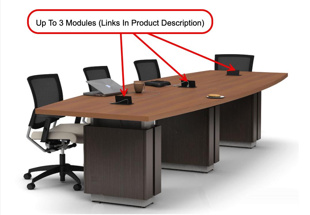 Global Zira Collection 10' x 4' Two-Tone Boat Shaped Conference Table