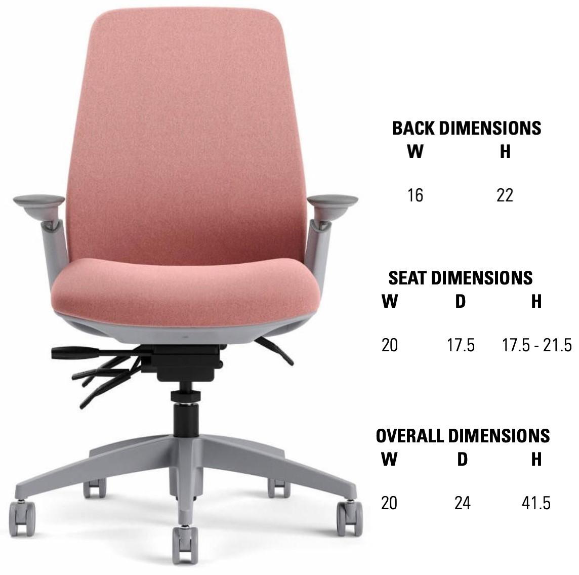 Global Total Office Global Noetic Upholstered Multi-Tilter Ergonomic Task Chair 6071 