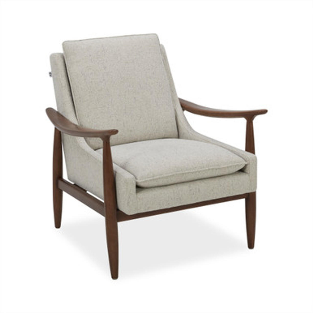  Office Source Mira Wood Arm Upholstered Mid Century Modern Lounge Chair OSRL3001 