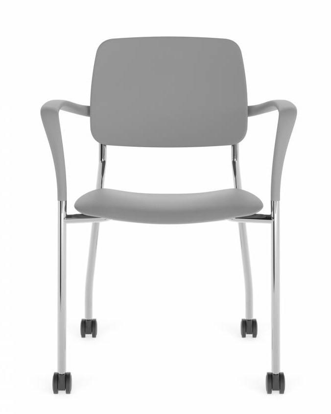 Global Total Office Global Care Willow Collection Stackable Polypropylene Training Room Chair W5APPC (2 Pack!) 