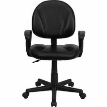  Flash Furniture Black Leather Ergonomic Task Chair with Arms 