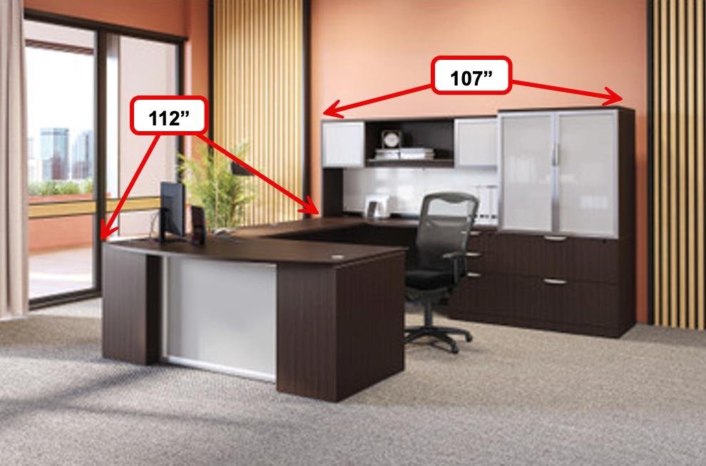  Office Source OS Laminate Modern U-Shaped Desk OSTYP328 