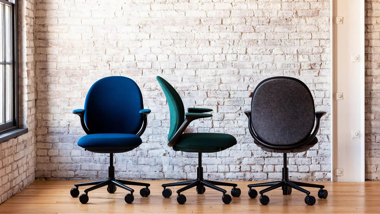  KFI Studios Model 8600 Jade PET Felt Work Chair 
