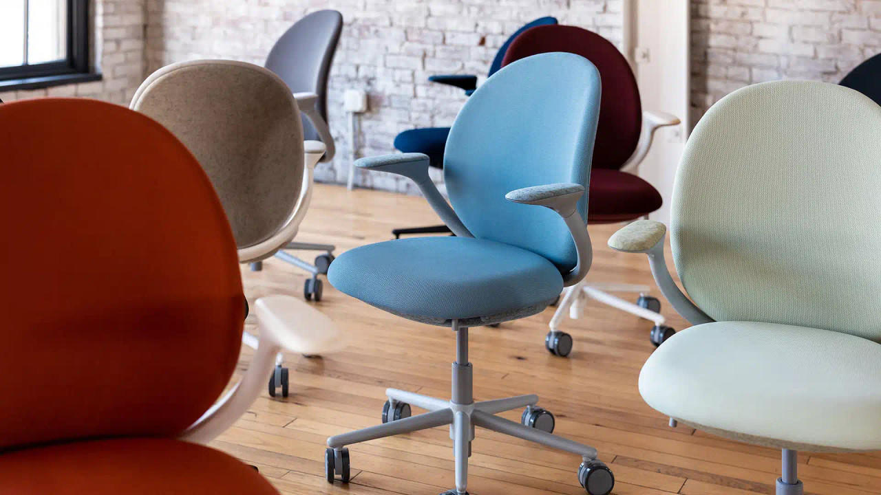  KFI Studios Model 8600 Jade PET Felt Work Chair 