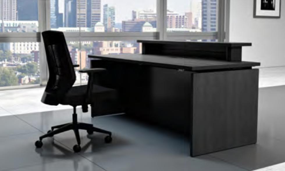 Right Angle Products Right Angle Presidente Sit Stand Height Adjustable Reception Desk (3 Sizes!) 