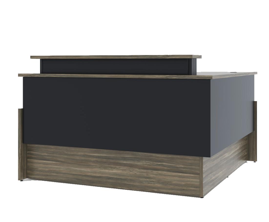 Right Angle Products Right Angle Presidente Modern Height Adjustable L-Shaped Reception Desk with Modesty Panels (6 Sizes!) 