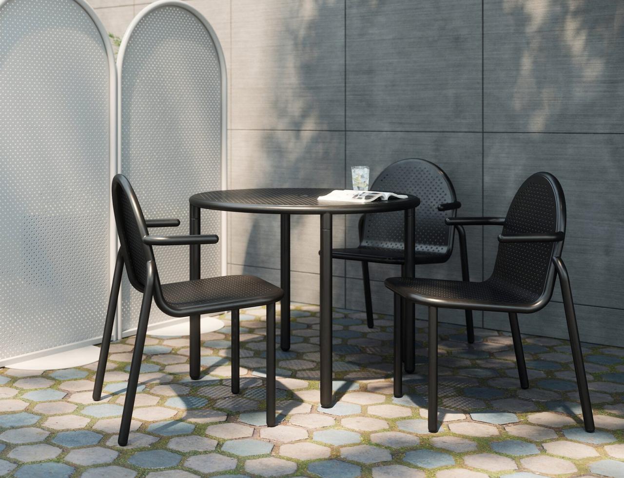 KFI Studios KFI Juna Collection Metal Outdoor Cafe Table 7200-29 