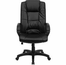 Flash Furniture FL-GO-5301B-BK-LEA-GG-Flash Furniture Black Leather Executive Office Chair 