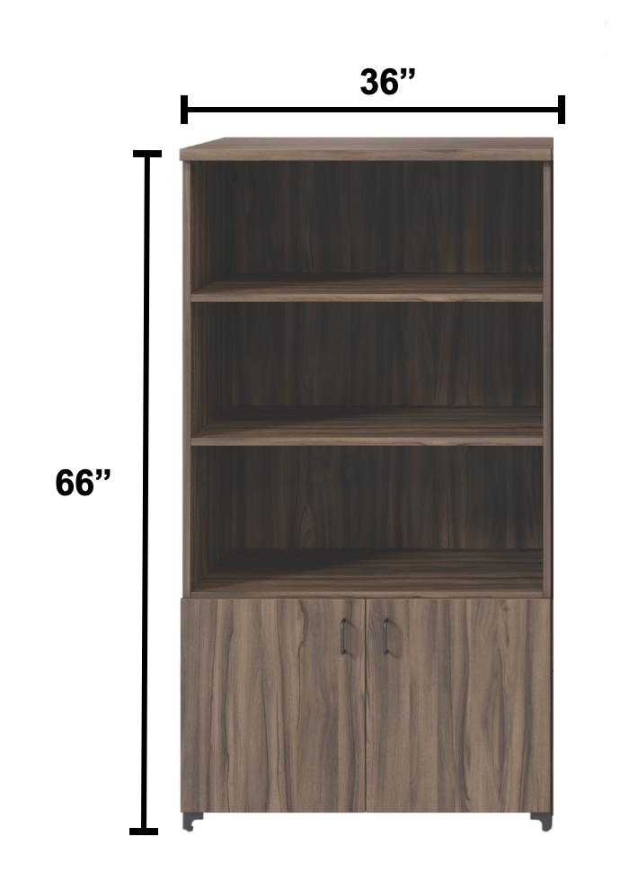 Right Angle Products Right Angle Tevita Vertical Cabinet with Shelves and 2 Storage Doors 