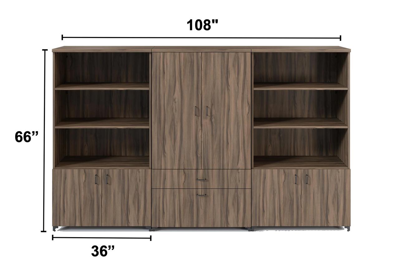 Right Angle Products Right Angle Tevita Collection Executive Wall Cabinet Configuration 